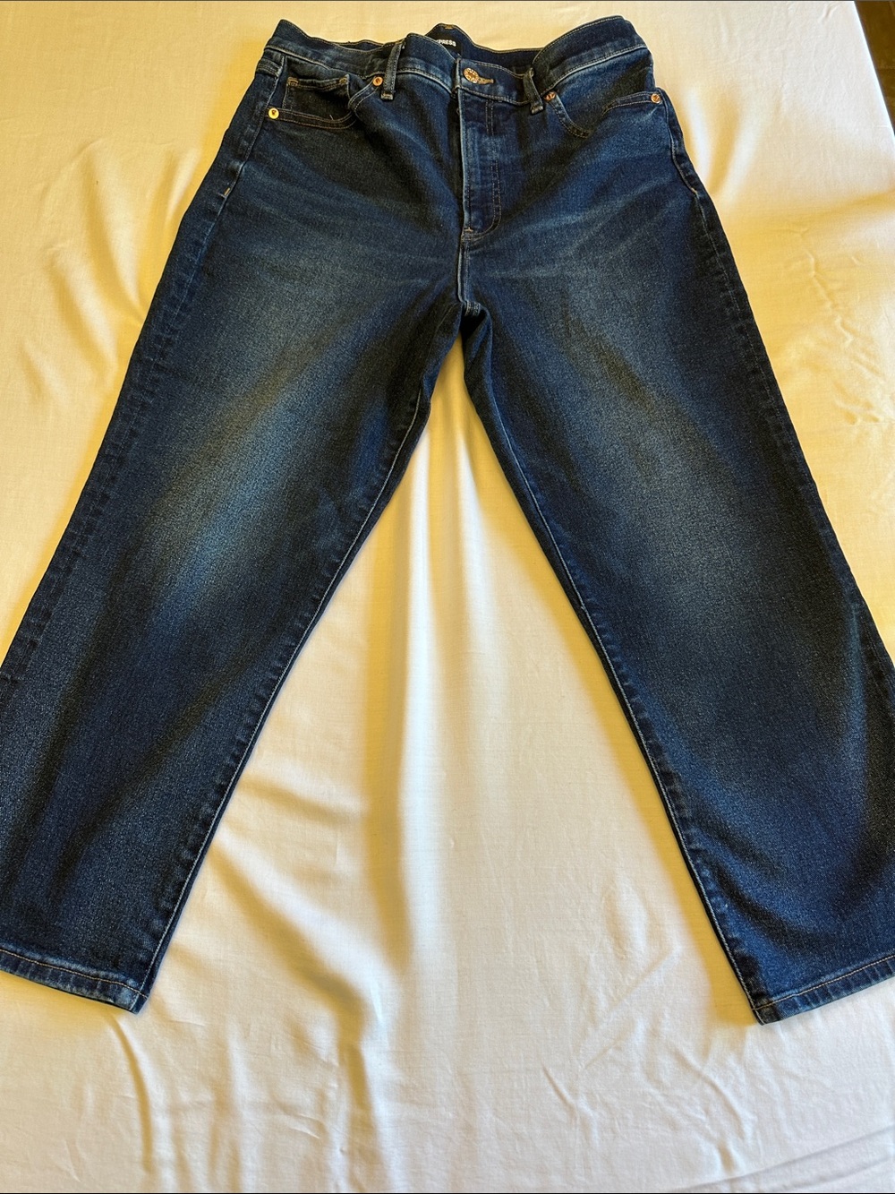 Express Women's Dark Blue Ankle Jeans 10 S